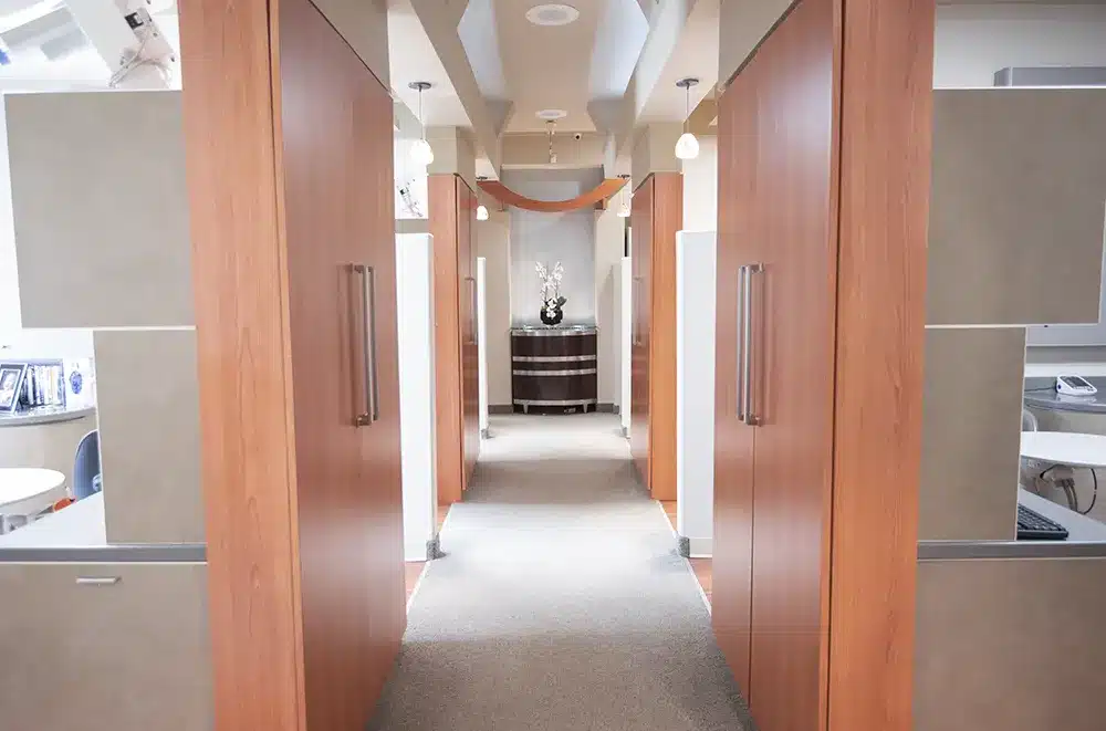 Hallway at our dental office in Plano, Advanced Dental Center.