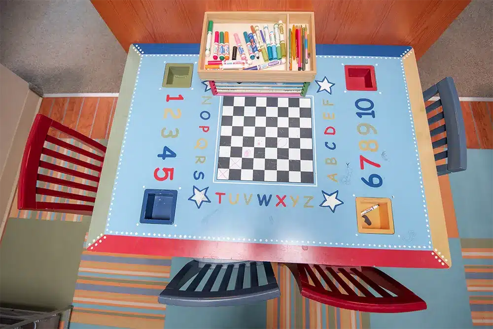 Play table for children in our dental office's waiting room.